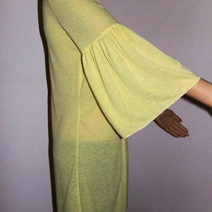 VLD Victoria Leland Designs Lightweight Sweater with 3/4 Bell Sleeves - YELLOW